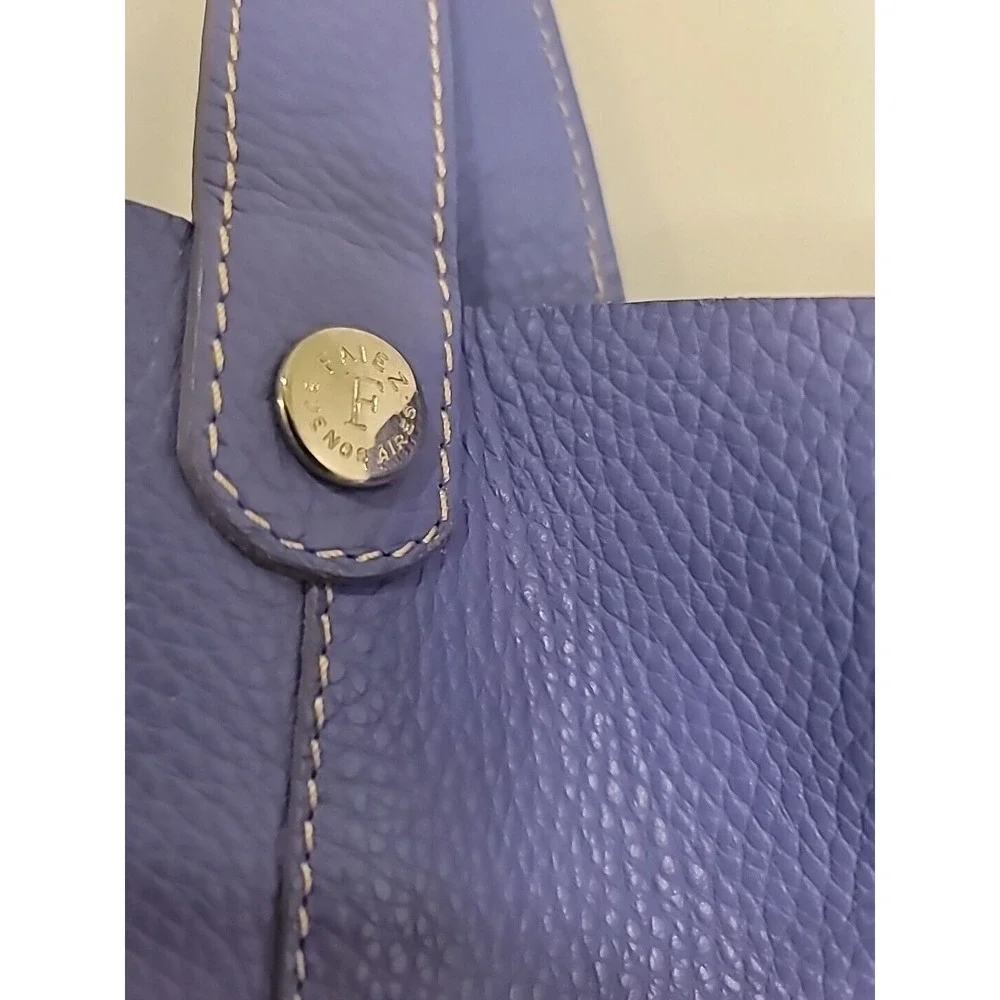 Faiez Halabi Pebbled Leather Shoulder Hobo Bag‎ Black Blue Bueno Aires